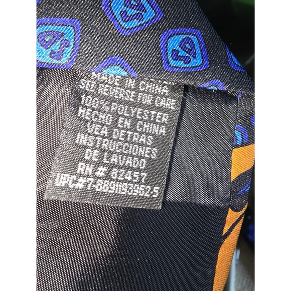 Scooby-Doo Mens Necktie Cartoon Network Warner Bros Blue Black Polyester NWT - Picture 4 of 4